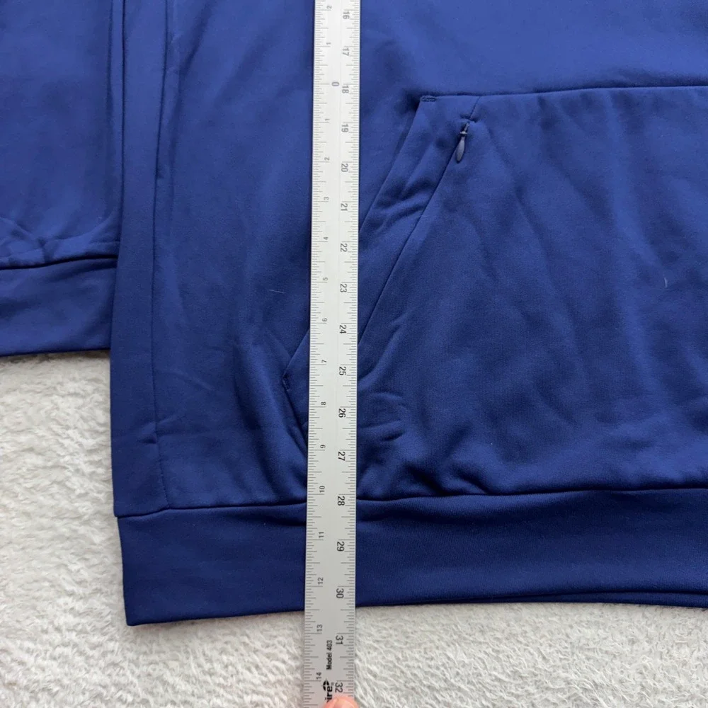 Adidas Mens Training Hoodie Dark Blue Bliss Lila Graphic Logo XL IM1770 NWT